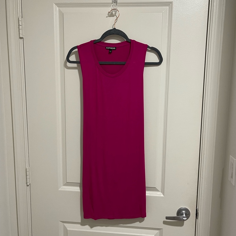 Express Fuchsia Twist Back Dress Size XS